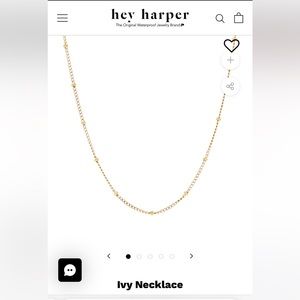 Hey Harper Waterproof / Sweatproof Gold Ivy Necklace